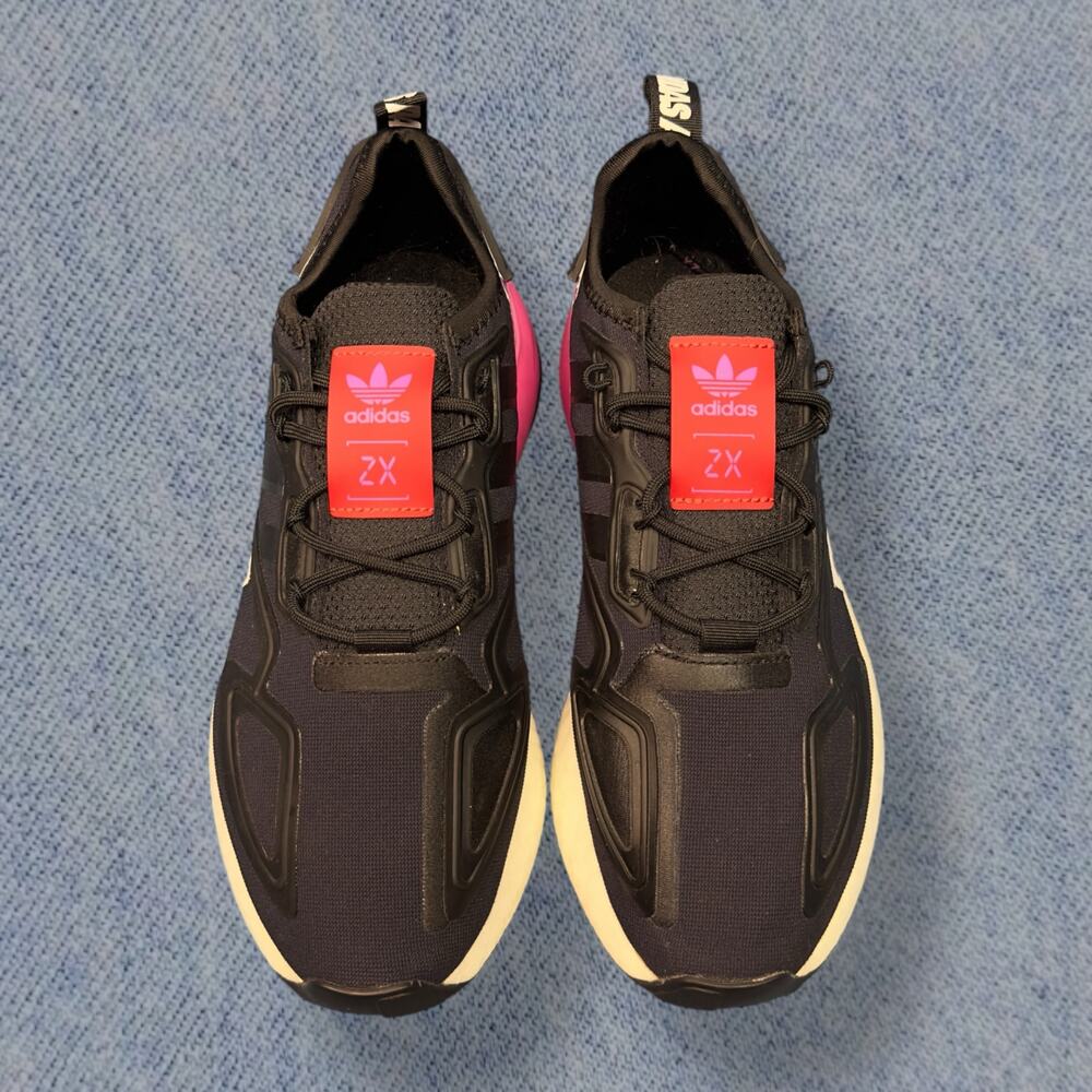 Adidas ZX 2K Boost Black Pink Sneakers - Women’s Size 7.5 - Picture 3 of 7